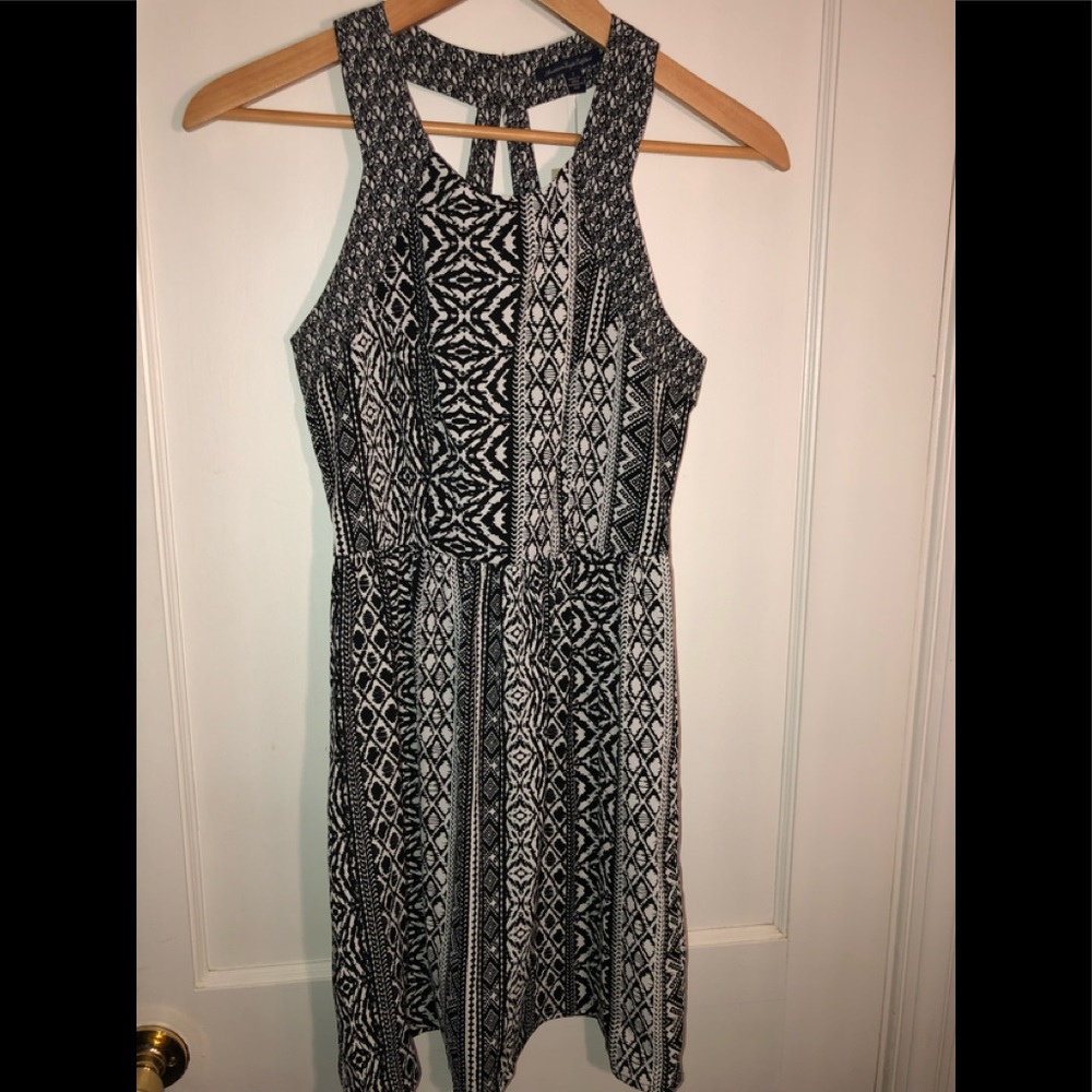 ✨NWT AMERICAN EAGLE OUTFITTERS BLACK AND WHITE BOHO MINI DRESS LIGHTWEIG…